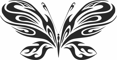 Butterfly art - Para archivos DXF CDR SVG cortados con láser - descarga gratuita