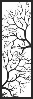 tree branches panel - Para archivos DXF CDR SVG cortados con láser - descarga gratuita