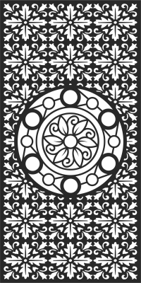 decorative Wall door panel - For Laser Cut DXF CDR SVG Files - free download