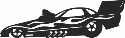 Coche de carreras jet  - Para archivos DXF CDR SVG cortados con láser - descarga gratuita