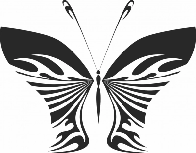 Papillon clipart floral- pour les fichiers SVG DXF CDR découpés au Laser - téléchargement gratuit