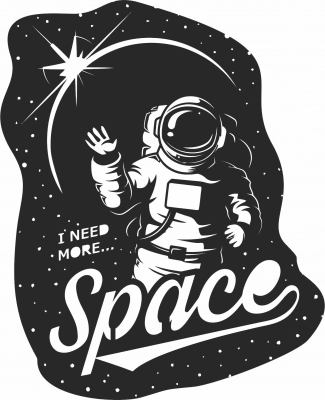 I need more space astronaut clipart- For Laser Cut DXF CDR SVG Files - free download