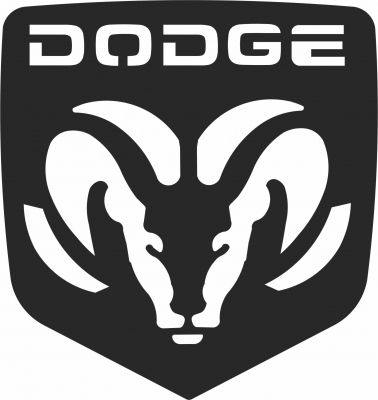 Dodge Logo - fichier DXF SVG CDR coupe, prêt à découper pour plasma routeur laser