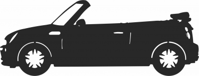 Mini cabriolet  - pour les fichiers SVG DXF CDR découpés au Laser - téléchargement gratuit