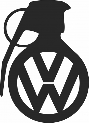 Grenade Volkswagen- pour les fichiers SVG DXF CDR découpés au Laser - téléchargement gratuit