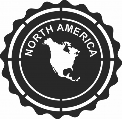 Signo de placa de América del norte - Para archivos DXF CDR SVG cortados con láser - descarga gratuita