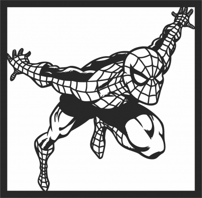Decoración de Spiderman para habitación infantil- Para archivos DXF CDR SVG cortados con láser - descarga gratuita