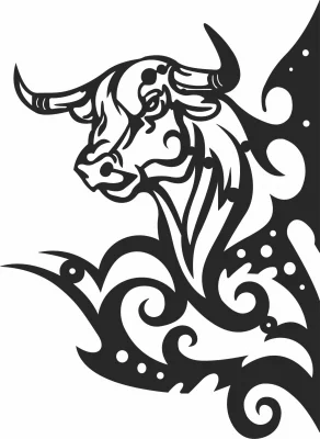 Bull - For Laser Cut DXF CDR SVG Files - free download