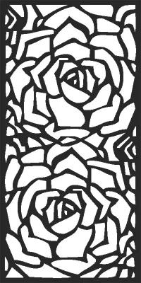 Door floral pattern - DXF CNC dxf for Plasma Laser Waterjet Plotter Router Cut Ready Vector CNC file