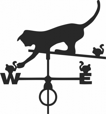 Ratón y gato  - Para archivos DXF CDR SVG cortados con láser - descarga gratuita