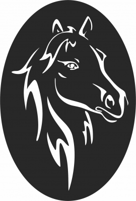 Horse wall clipart - Para archivos DXF CDR SVG cortados con láser - descarga gratuita