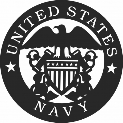 Logotipo del Ejército de la Armada de los Estados Unidos  - Para archivos DXF CDR SVG cortados con láser - descarga gratuita