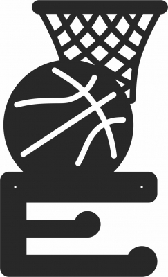 Cintre de médaille pour le basketball  - pour les fichiers SVG DXF CDR découpés au Laser - téléchargement gratuit